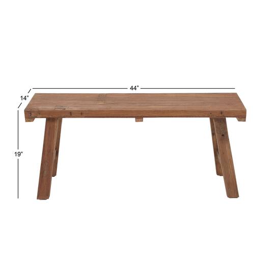 Brown Mahogany Industrial Bench
